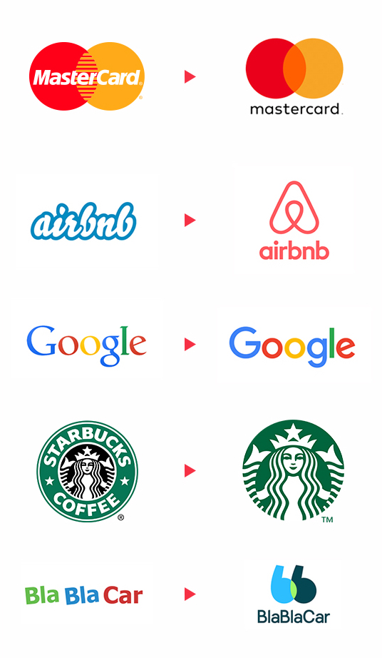 Exemples de refonte de logos célèbres
