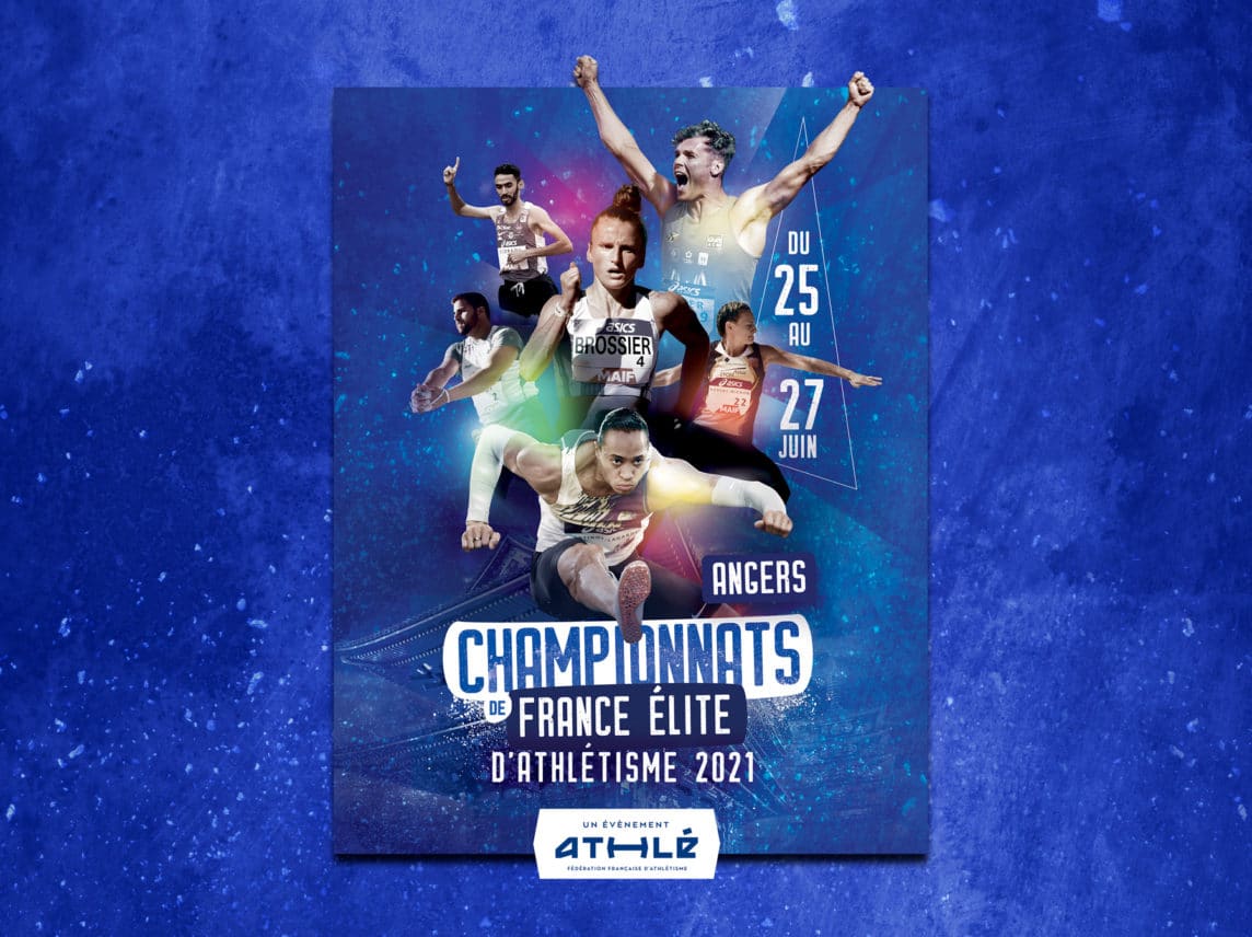 Affiche événement sportif : Championnats France Athlétisme