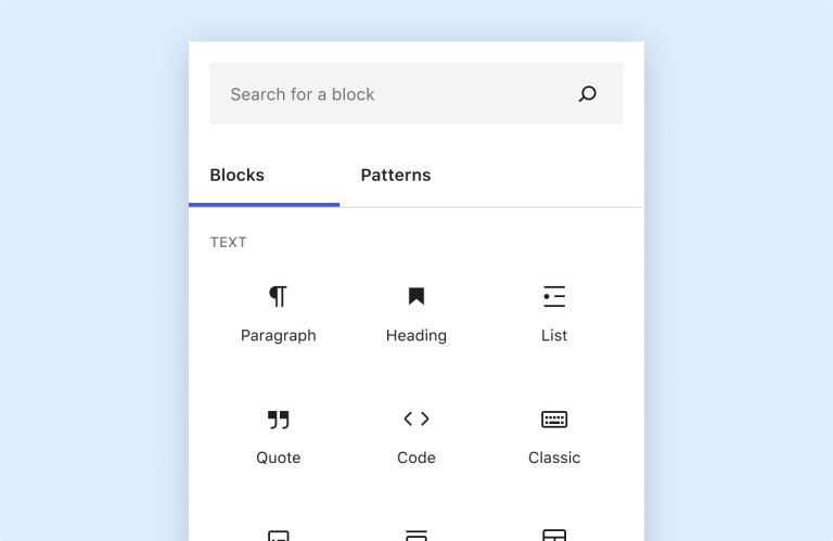 wordpress 5.8 Tatum Blocks