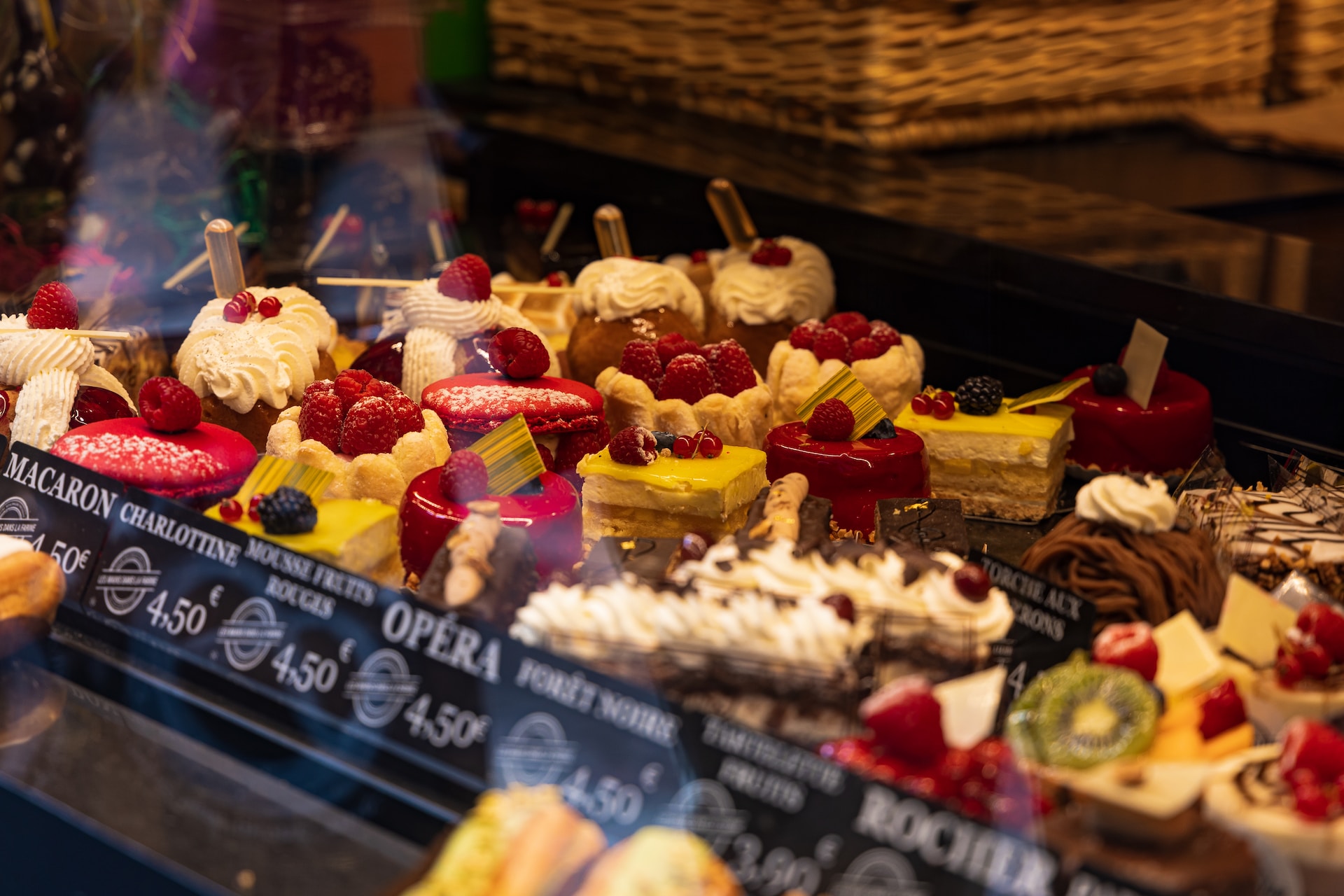 étal d'une pâtisserie