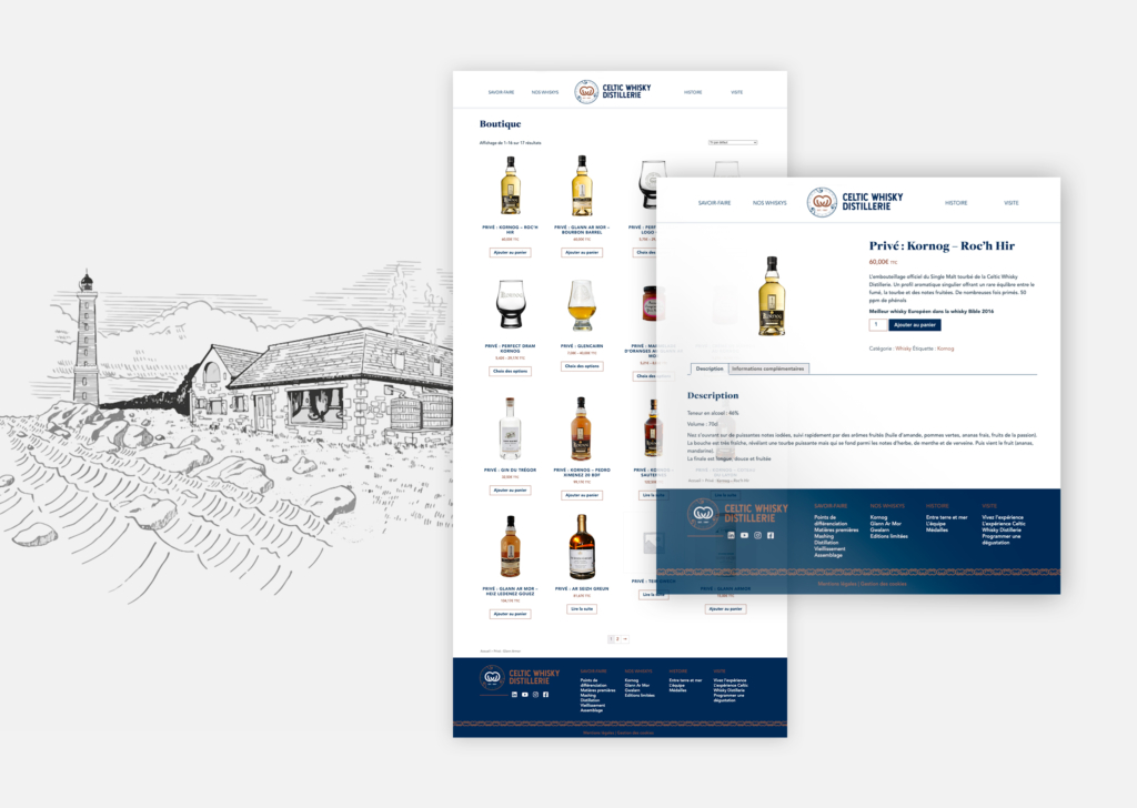 Celtic Whisky création de site e-commerce