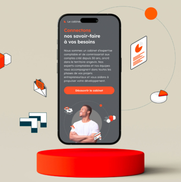 Nouveau site internet Géo Conseils en vue responsive mobile, sur smartphone