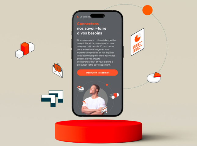 Nouveau site internet Géo Conseils en vue responsive mobile, sur smartphone