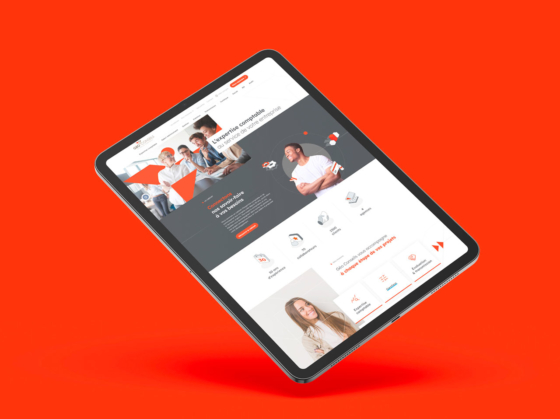 Vue version tablette du site internet du cabinet d'expertise comptable Géo Conseils à Angers