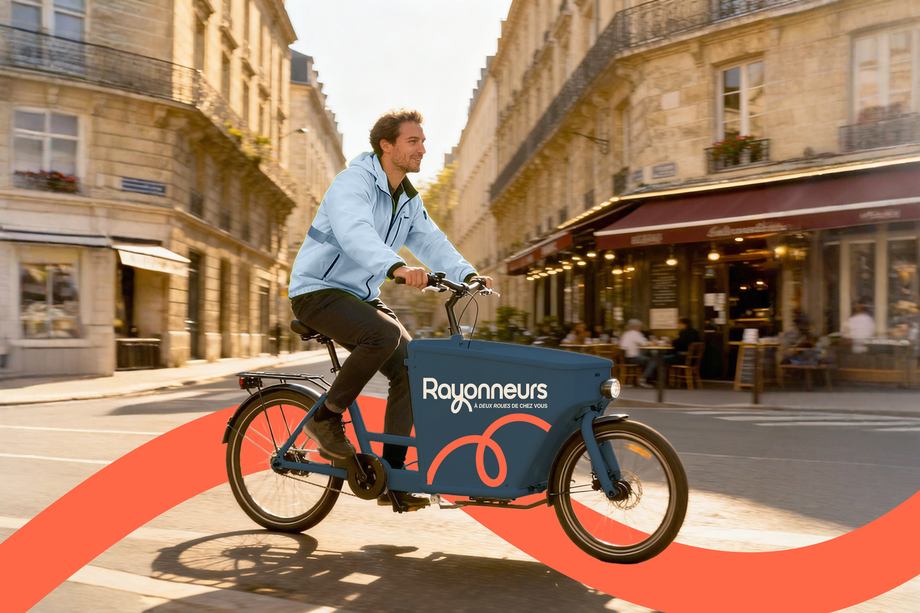 Nouveau logo de la marque Rayonneurs sur un vélo